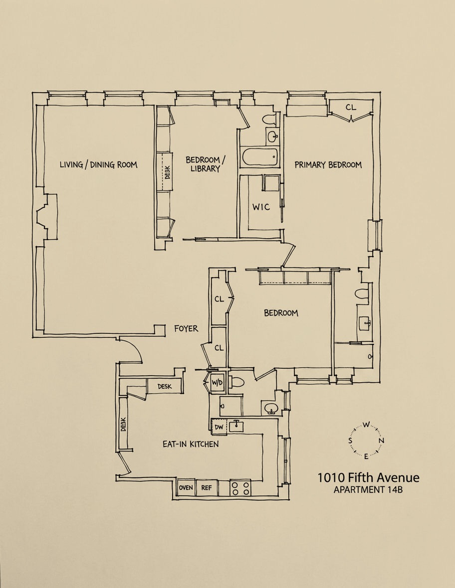 1010 Fifth Avenue #14B floor plan