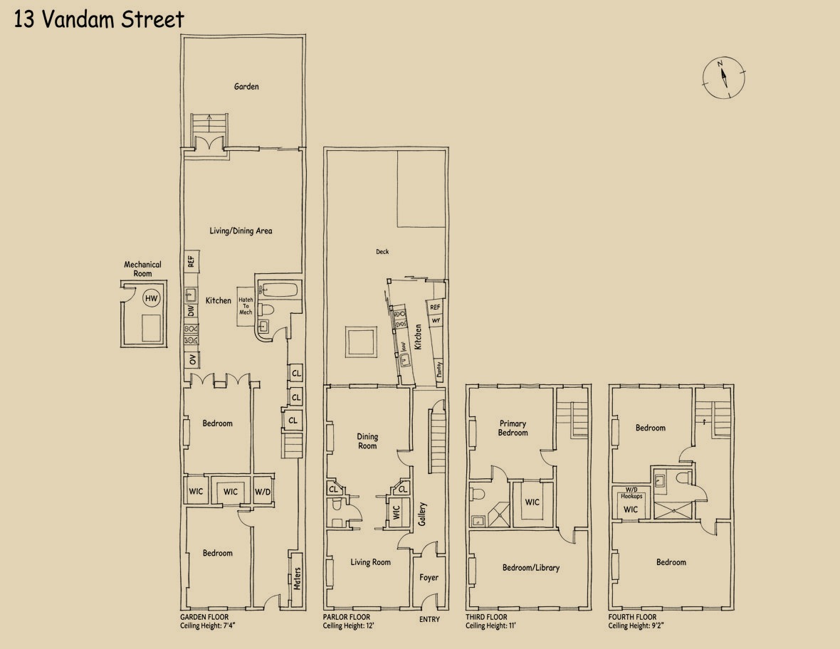13 Vandam Street floor plan