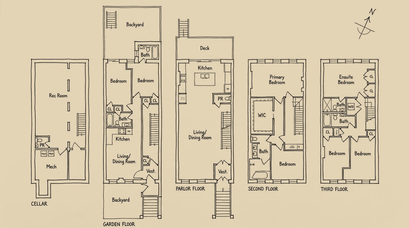 134 Macon Street floor plan
