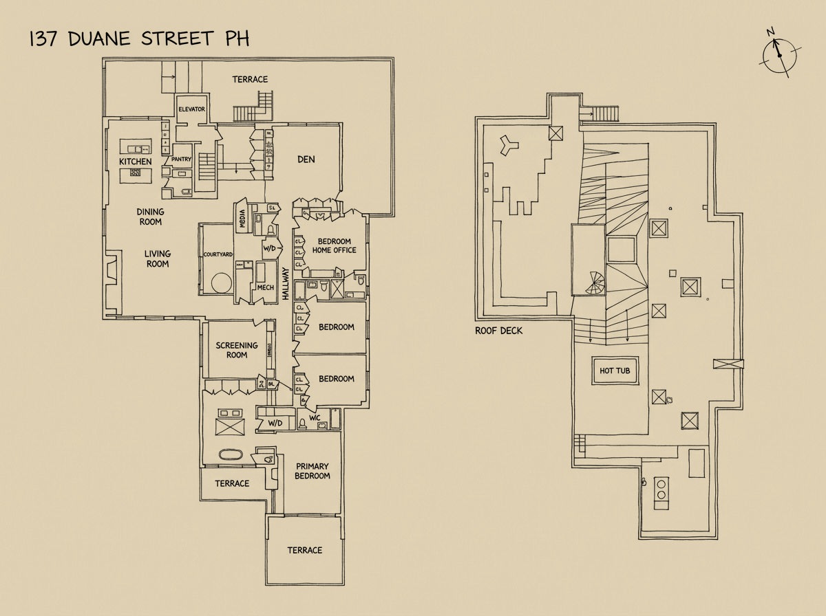 137-141 Duane Street floor plan