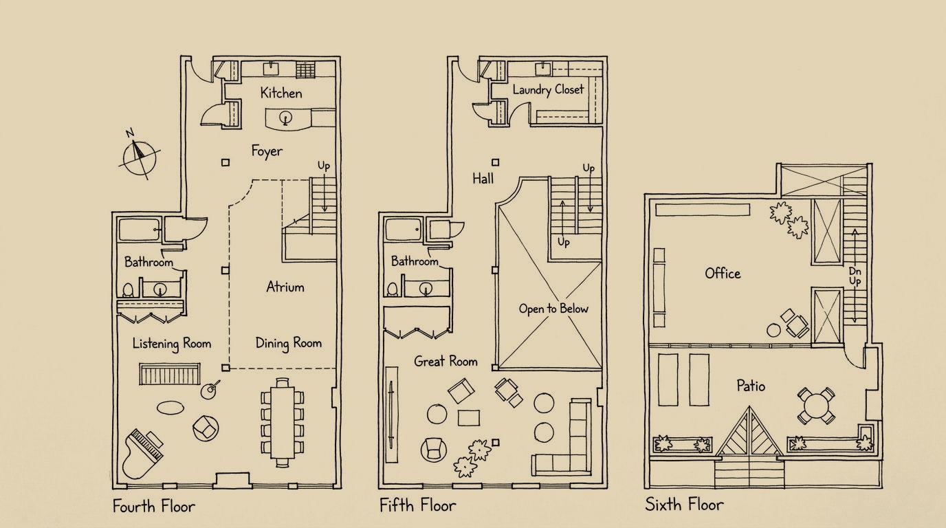 168 Duane Street floor plan