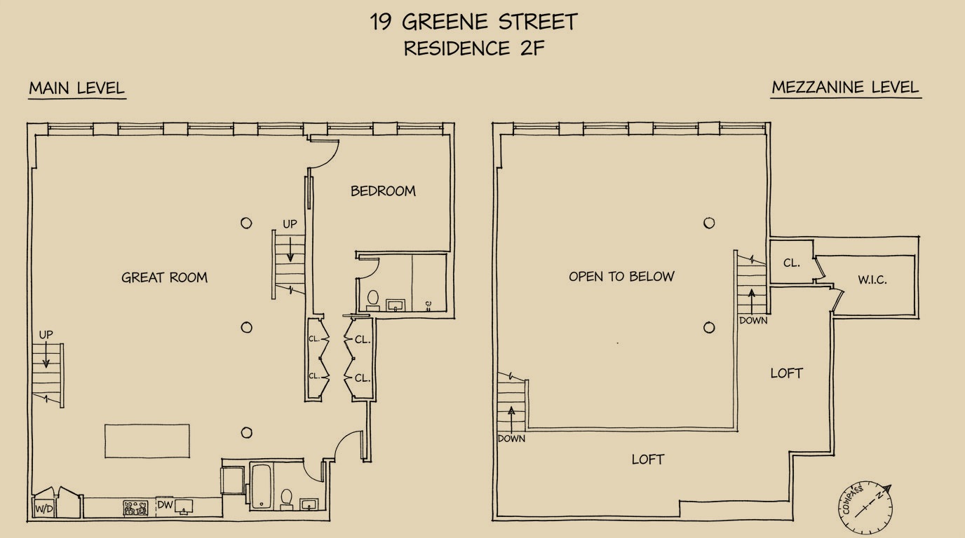 19 Greene Street #2F floor plan