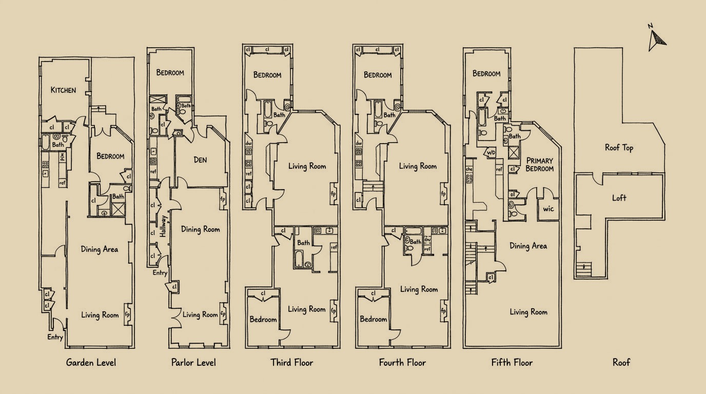 23 Washington Square North floor plan