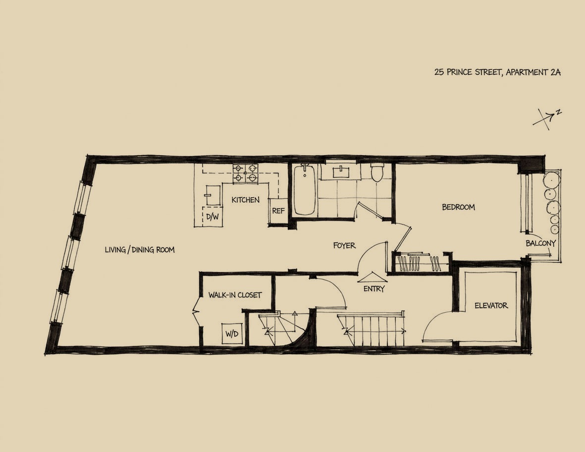 25 Prince Street #2A floor plan