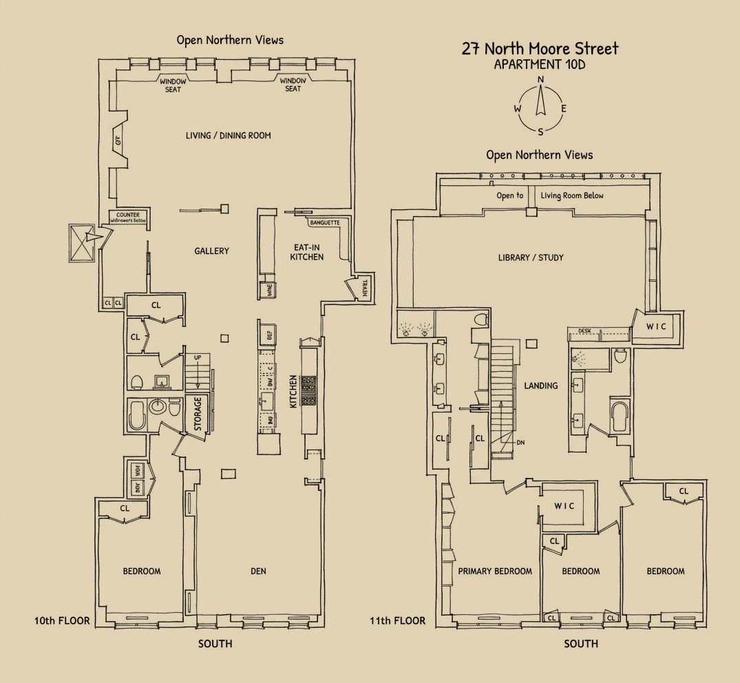 27 North Moore Street #10D floor plan