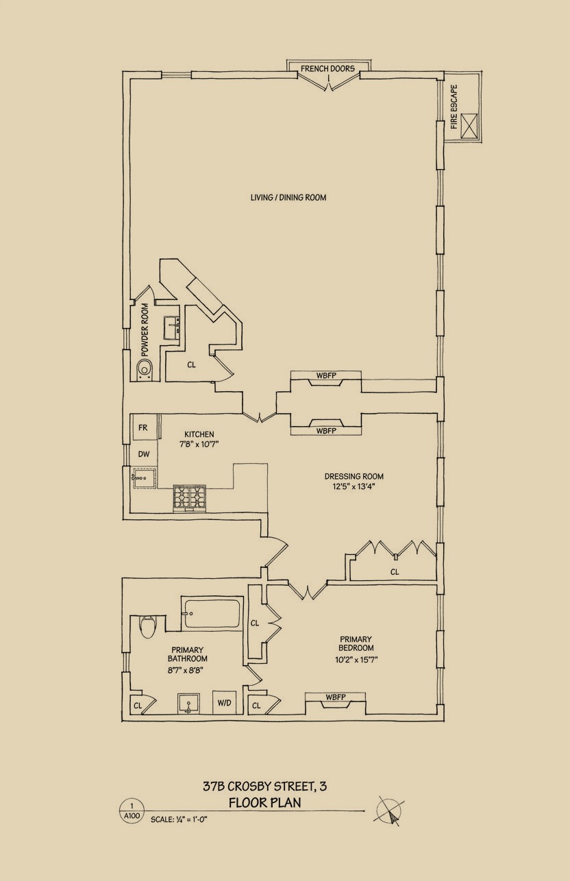 37B Crosby Street floor plan