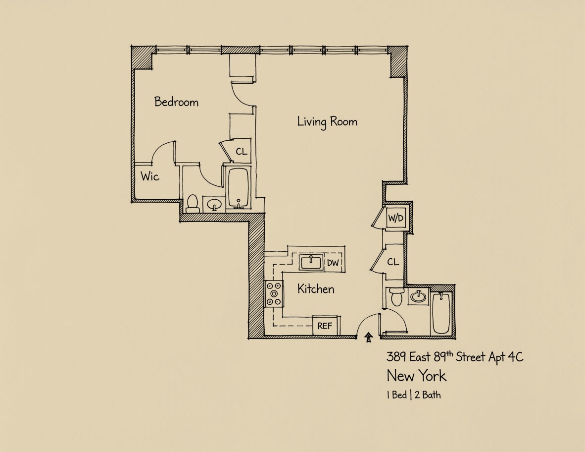 389 East 89th Street #4C floor plan