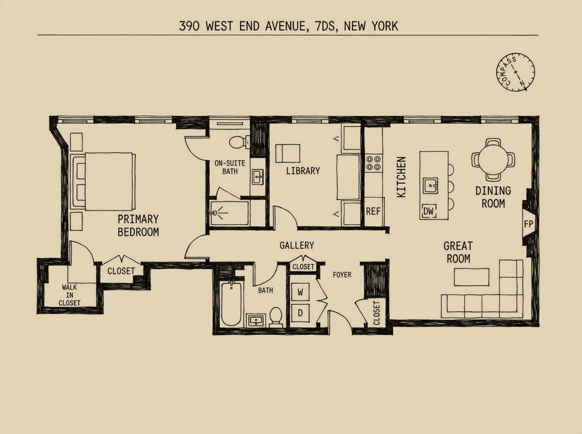 390 West End Avenue, 7DS floor plan