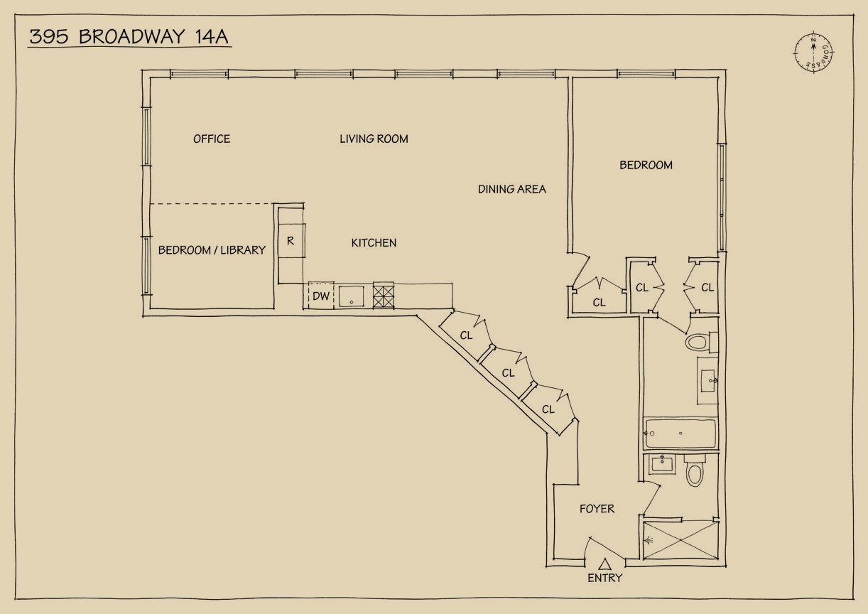 395 Broadway floor plan