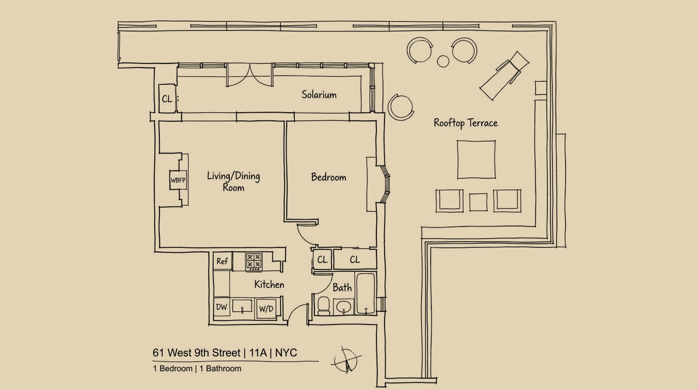 61 West 9th Street floor plan