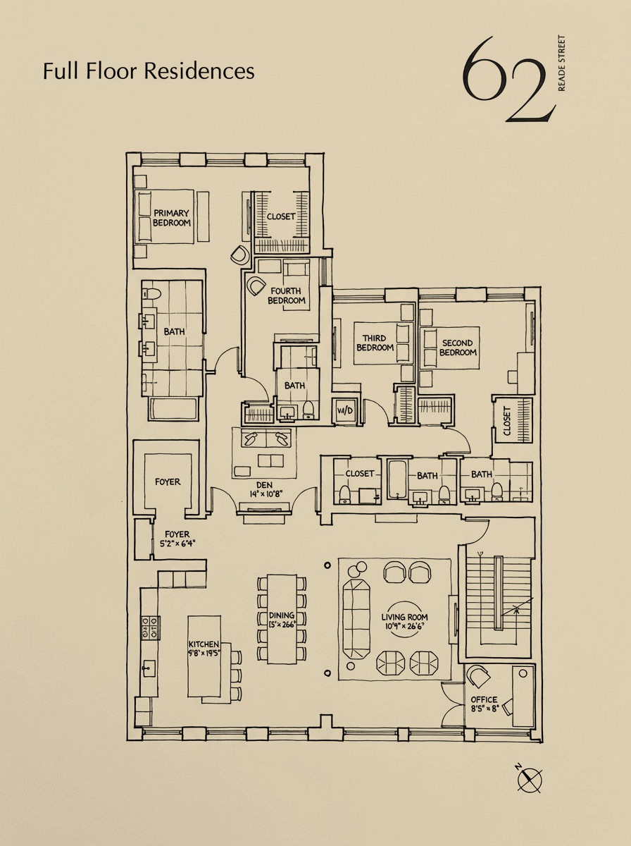 62 Reade Street floor plan