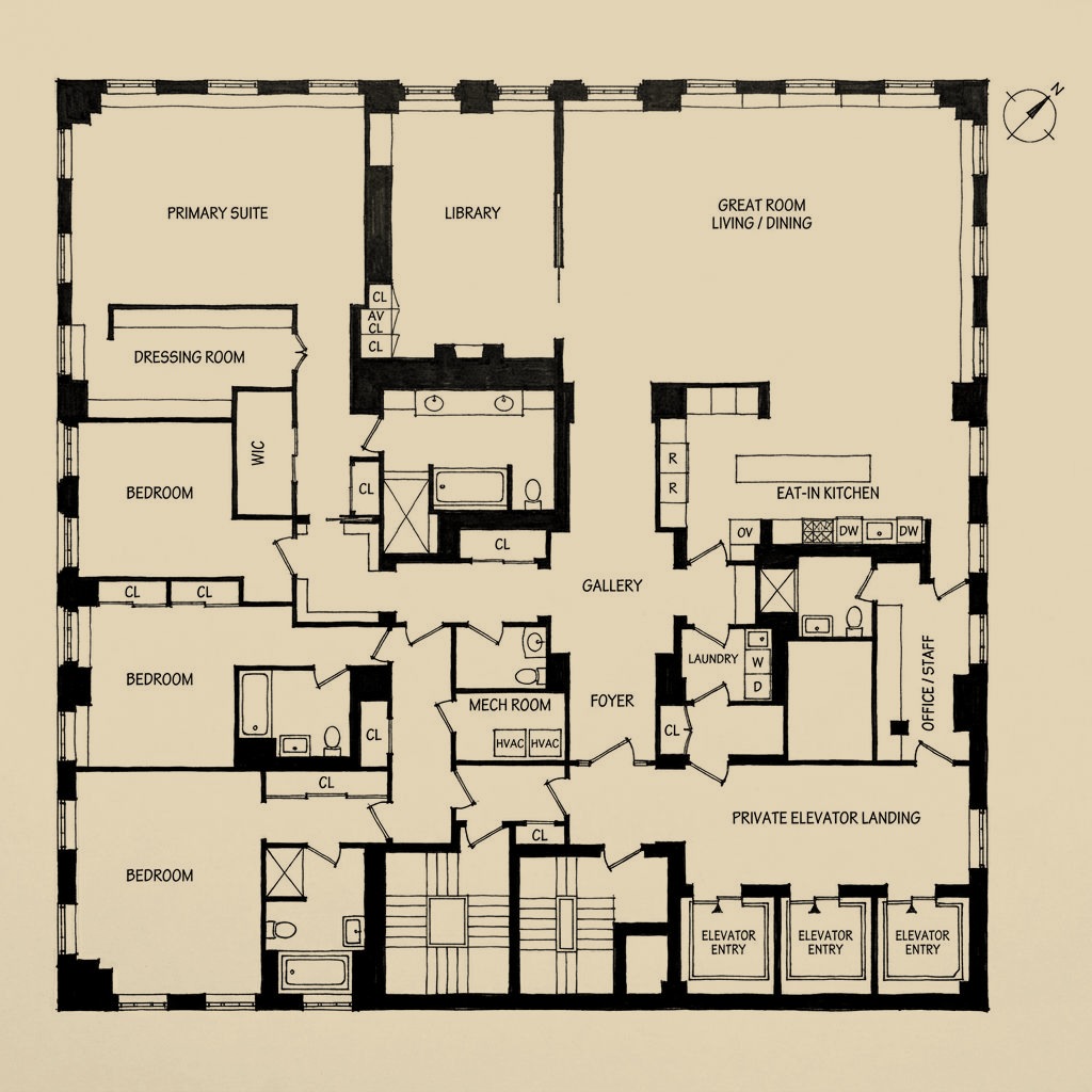 90 Franklin Street floor plan