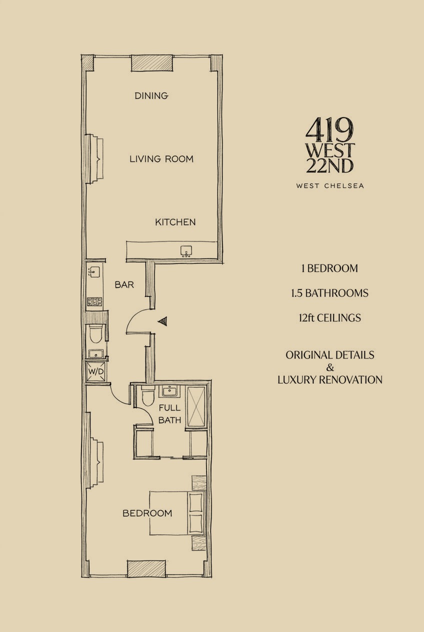 A house on West 22nd Street floor plan